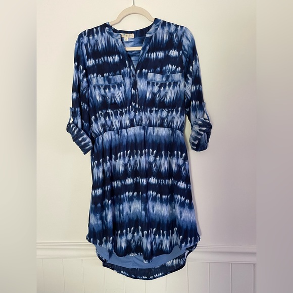 Cloud & Sky Dresses & Skirts - Cloud & Sky Blue Tie Dye  Shirt Dress Women's XL G44